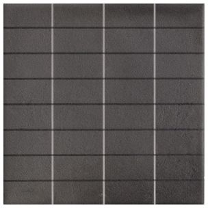 Dark charcoal square grid porcelain tile