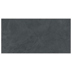 Deep charcoal slate-look porcelain tile