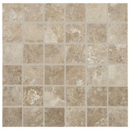 Coffee-colored square mosaic tile